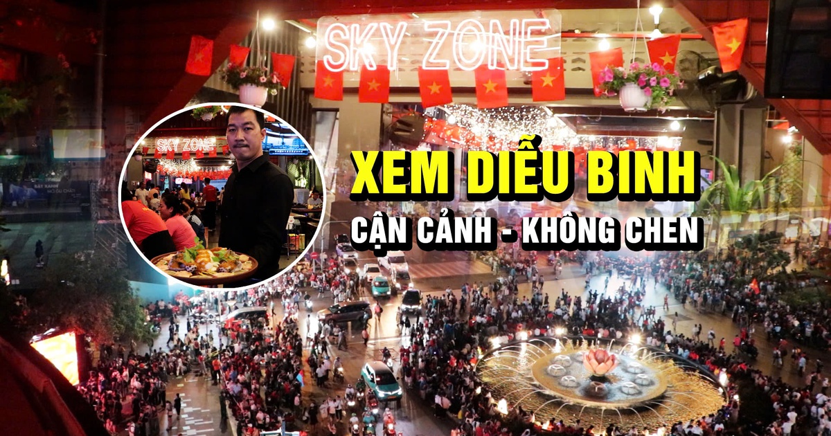 Xem diễu binh 30.4 'cận cảnh, không chen' tại quán cà phê vị trí vàng ở TP.HCM