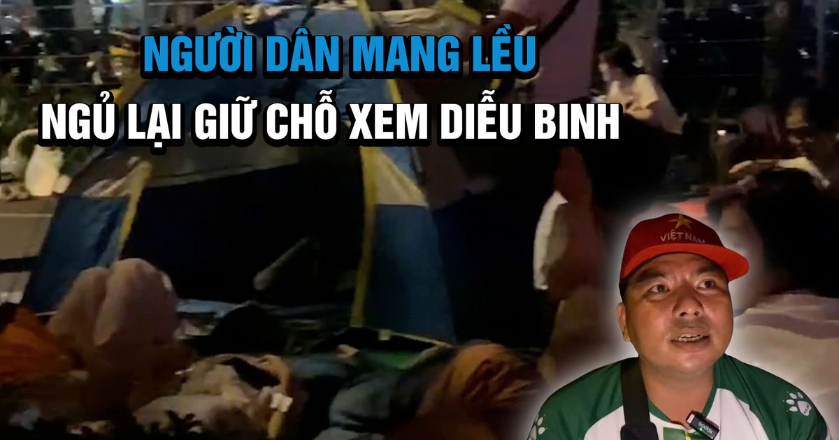 Bên trong chiếc lều 'giữ chỗ' xem diễu binh 30.4 trang bị chống muỗi và kháng nước