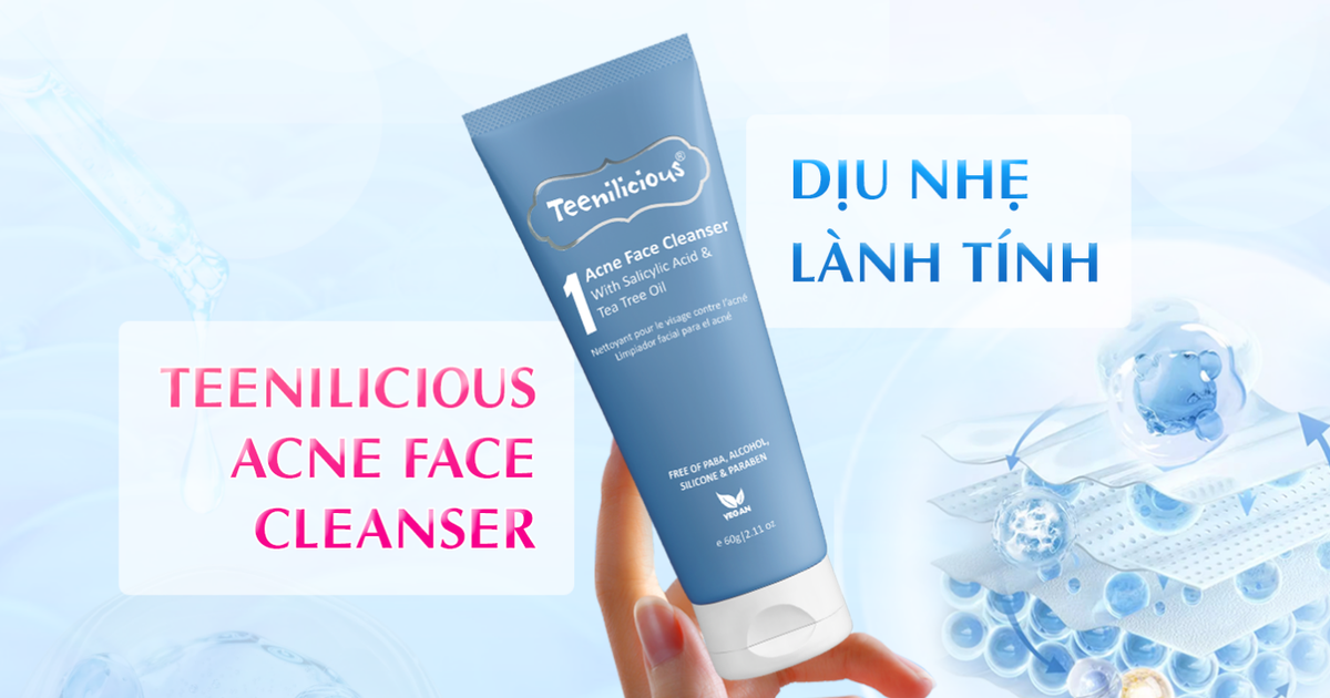 'Check var' Sữa rửa mặt Teenilicious Acne Face Cleanser được nhiều tín đồ skincare đánh giá cao