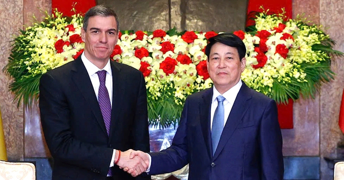 Chủ tịch nước Lương Cường tiếp Thủ tướng Tây Ban Nha Pedro Sánchez