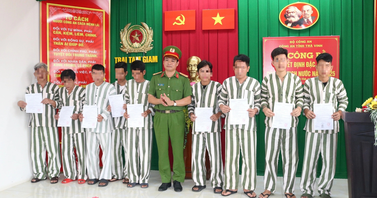 29 phạm nhân cải tạo tốt ở Vĩnh Long, Trà Vinh được đặc xá