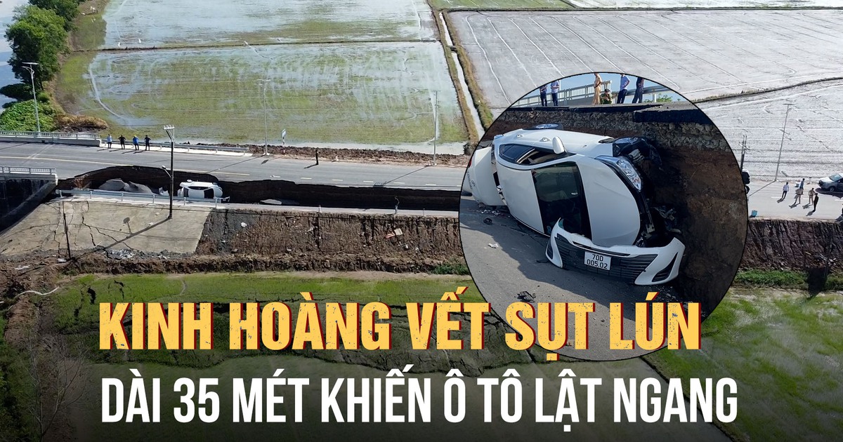 [FLYCAM] Hiện trường vụ sụt lún đường ở Tây Ninh: Dự án được bàn giao sớm hơn 45 ngày