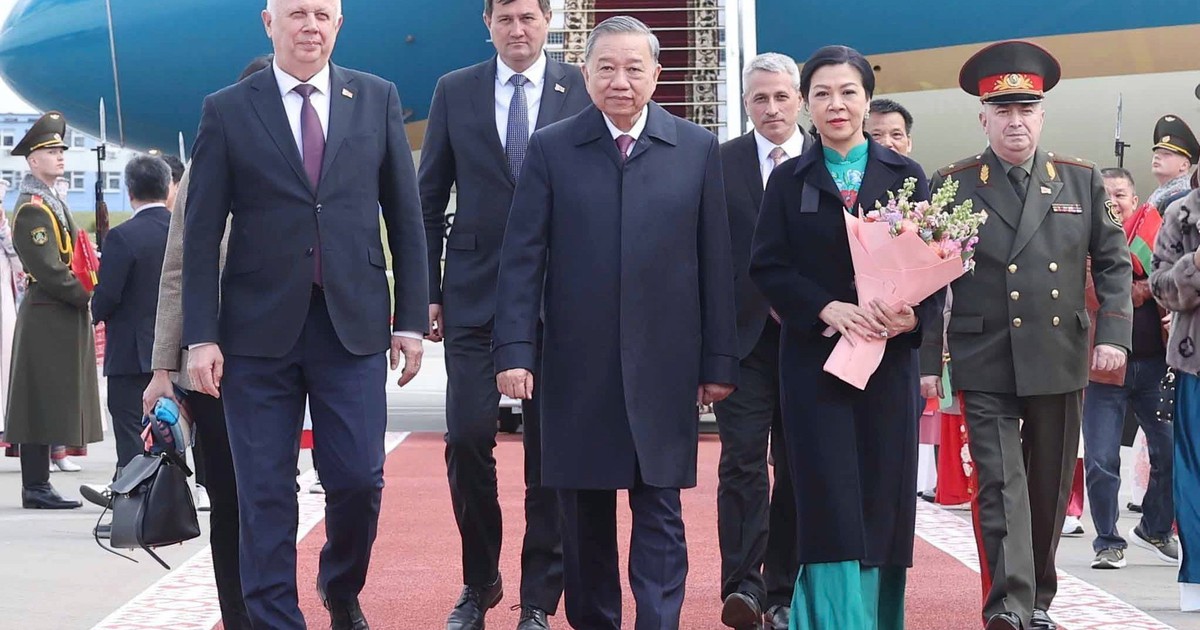 Tổng Bí thư Tô Lâm và phu nhân bắt đầu thăm cấp nhà nước Belarus