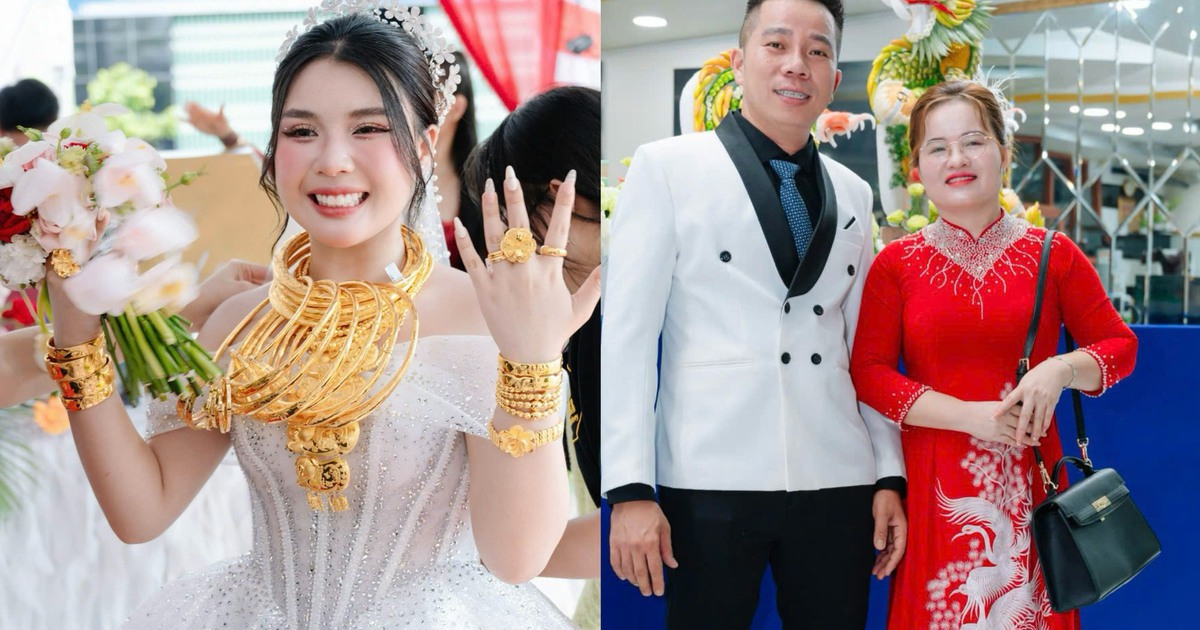 Cô dâu đeo vàng trĩu cổ trong đám cưới, được tặng gần 30 cây vàng