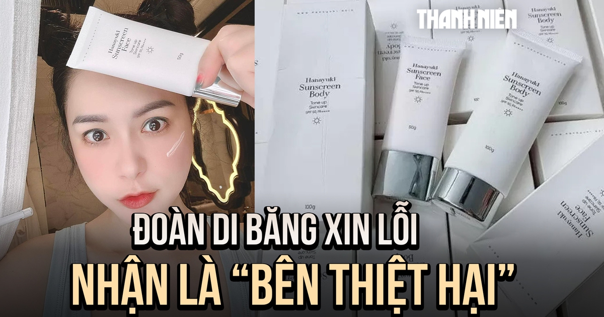 Đoàn Di Băng xin lỗi, nhận là 'bên thiệt hại' sau vụ thu hồi kem chống nắng