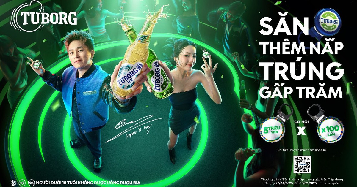 Tuborg tung chương trình 'Săn thêm nắp - Trúng gấp trăm', tổng giải thưởng đến 50 tỉ
