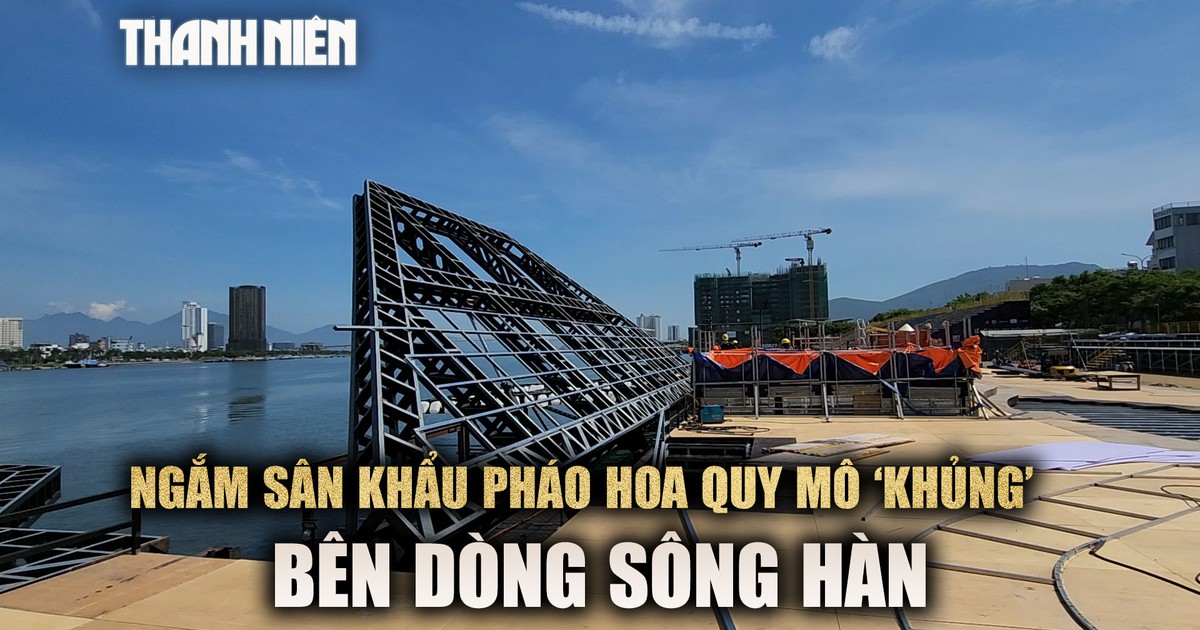 Toàn cảnh sân khấu ‘siêu khủng’ cạnh sông Hàn chờ ngày Lễ hội pháo hoa quốc tế khai màn