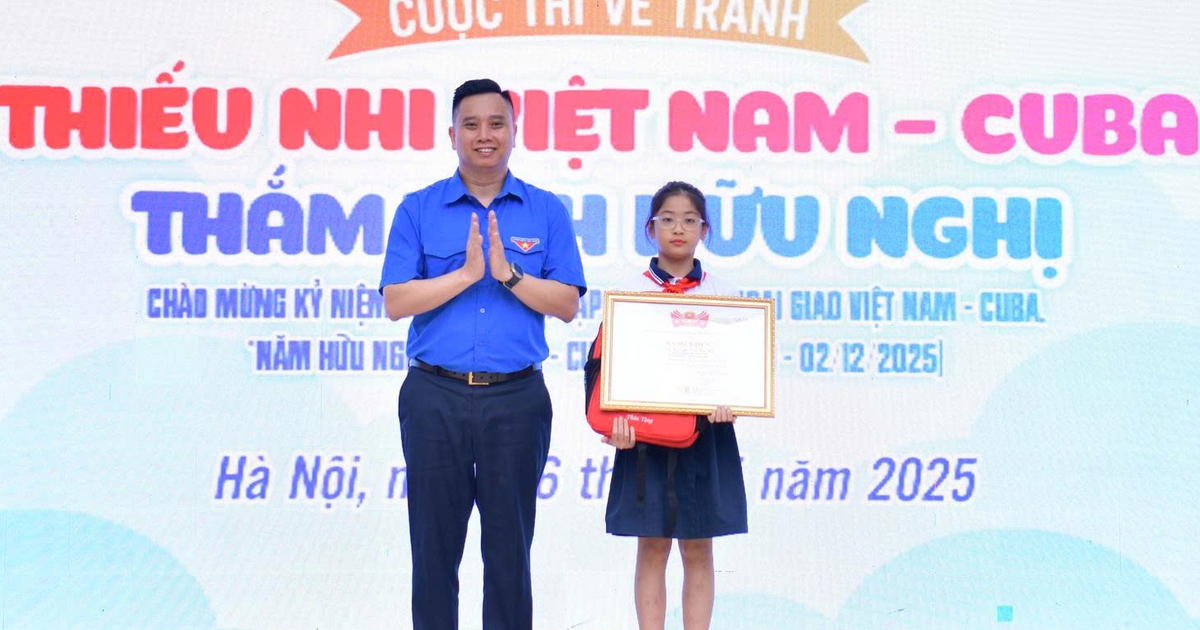 Nữ sinh Hà Nội đoạt giải nhất cuộc thi vẽ tranh Việt Nam - Cuba