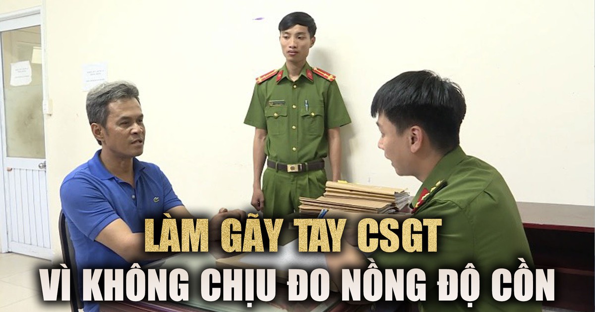Chống đối kiểm tra nồng độ cồn, người đàn ông làm gãy tay CSGT