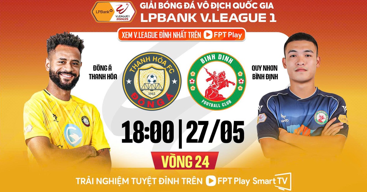 Lịch thi đấu V-League hôm nay: Bình Định rớt hạng nếu thua Thanh Hóa, Quảng Nam ở thế chân tường