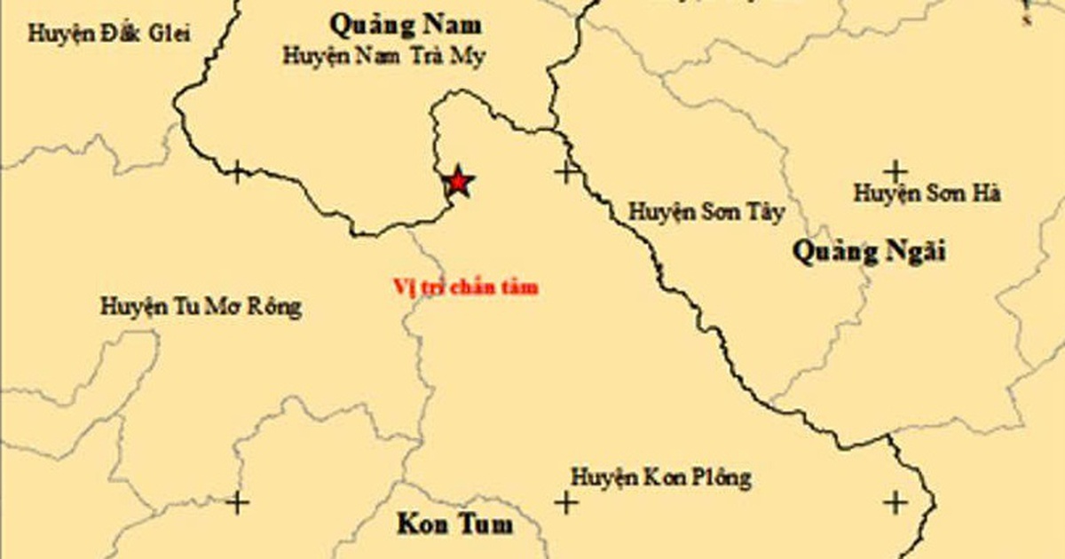 Chỉ trong 48 giờ, Quảng Nam và Kon Tum xảy ra 13 trận động đất