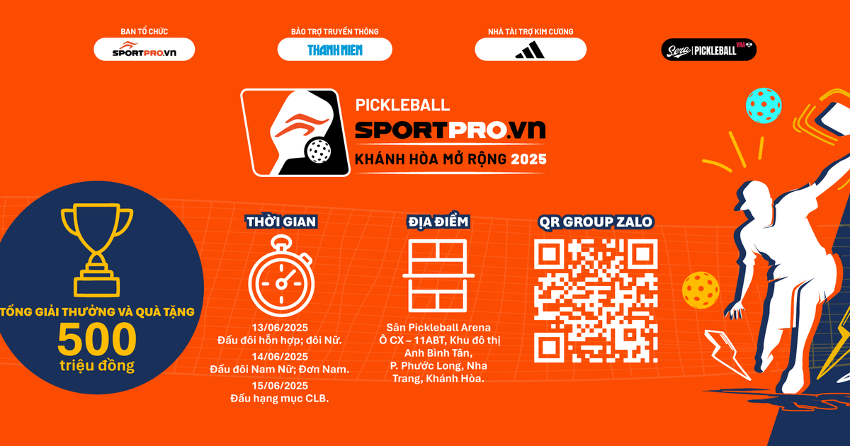 Pickleball Sportpro.vn 2025: Bùng nổ cùng Lễ hội Văn hóa - Du lịch biển Nha Trang 2025