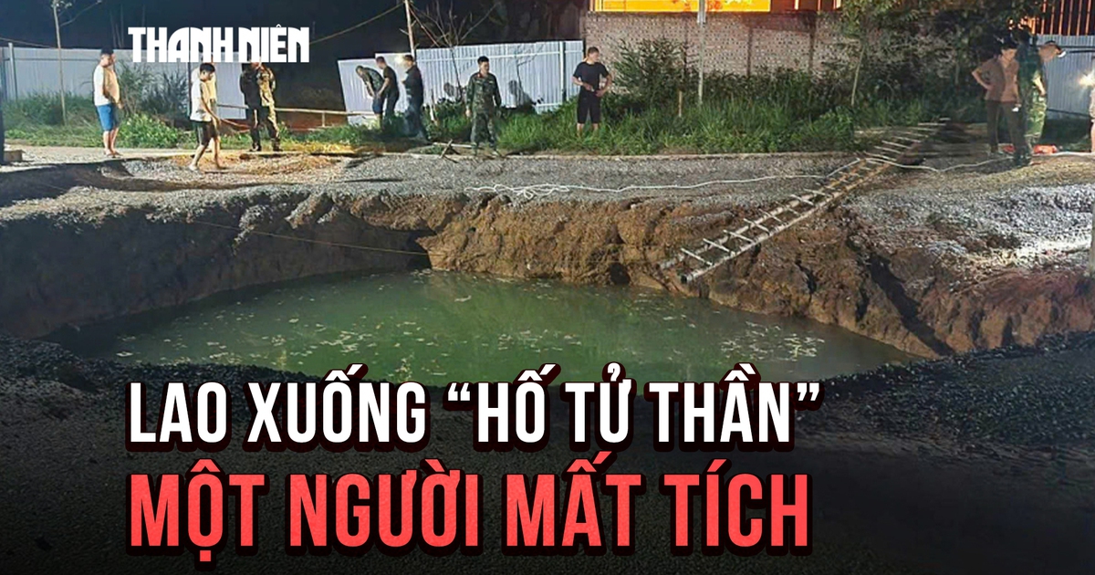 Kinh hoàng xe máy lao xuống 'hố tử thần' sâu 10 mét, một người mất tích