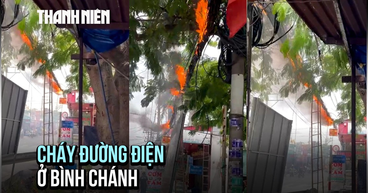 Hoảng hồn vì cháy đường điện, cáp viễn thông ở Bình Chánh