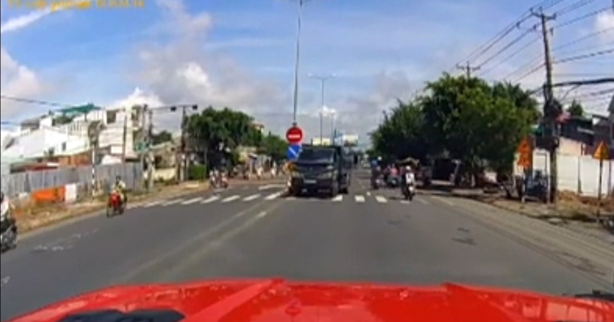 CSGT Vĩnh Long xác minh clip xe tải chạy ngược chiều trên QL1