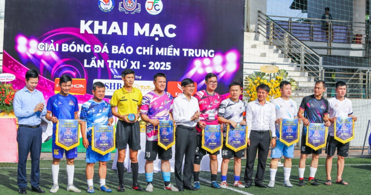 Giải bóng đá báo chí miền Trung 2025 khởi tranh đầy hào hứng