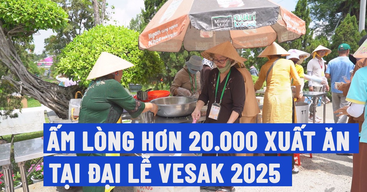 Ấm lòng bếp ăn tại đại lễ Vesak: Phục vụ hơn 20.000 phần ăn mỗi ngày