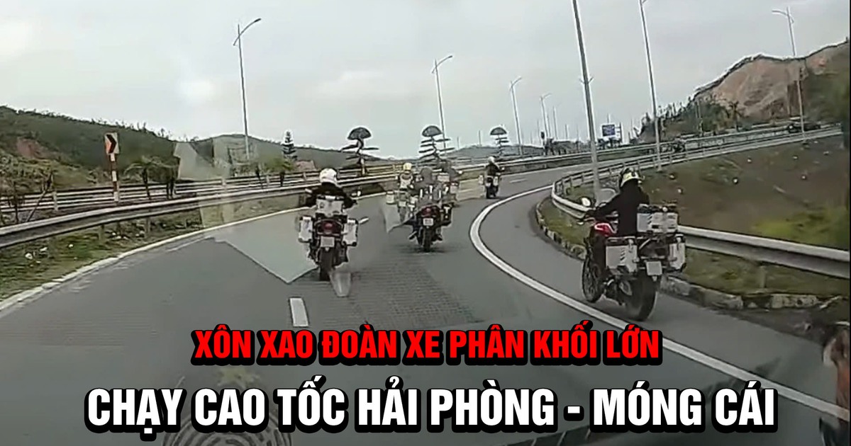 Xôn xao đoàn xe phân khối lớn chạy vào cao tốc, lạng lách 'giành' đường xe ô tô
