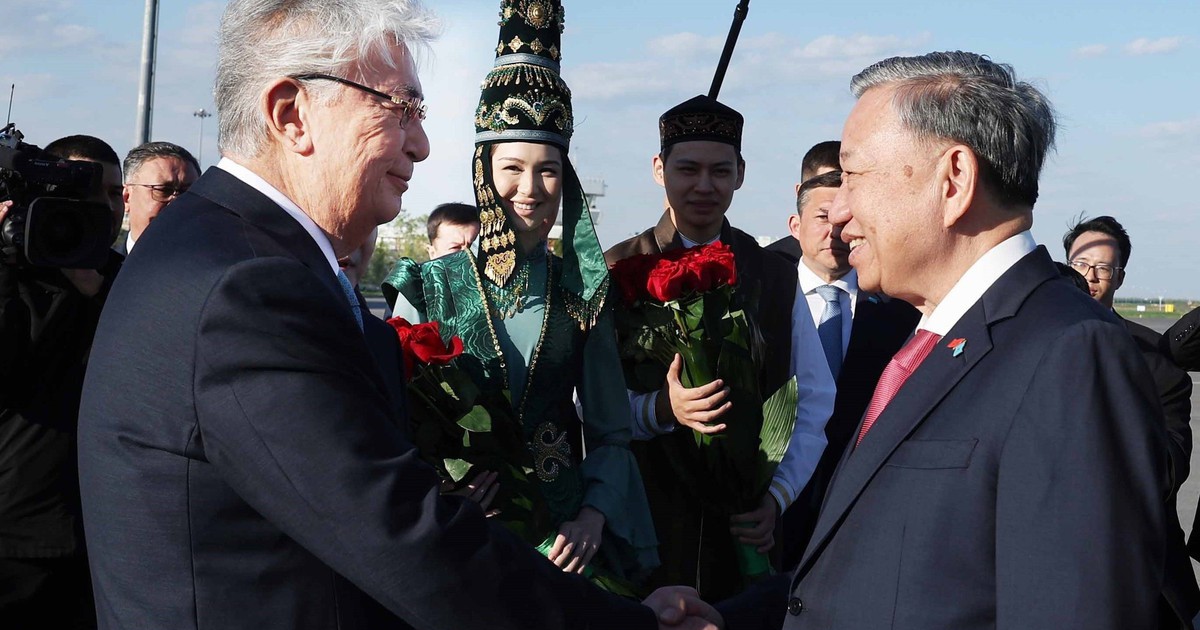 Tổng Bí thư Tô Lâm và phu nhân bắt đầu thăm cấp nhà nước Kazakhstan