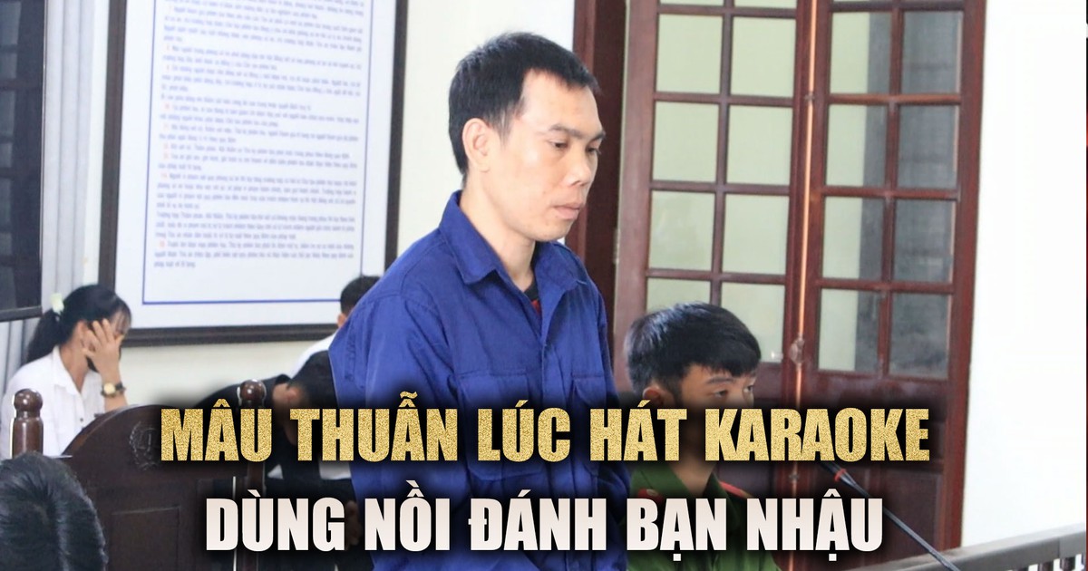Mâu thuẫn lúc hát karaoke, dùng nồi đánh vào đầu và mặt bạn nhậu