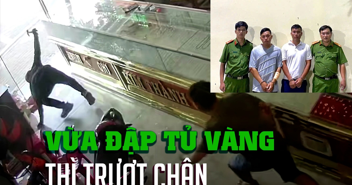Khoảnh khắc gay cấn vụ cướp tiệm vàng ở Hóc Môn: Đang cướp thì trượt chân