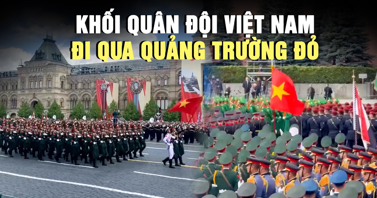 Cận cảnh khối Quân đội Việt Nam đi qua Quảng trường Đỏ tổng duyệt Lễ duyệt binh Nga