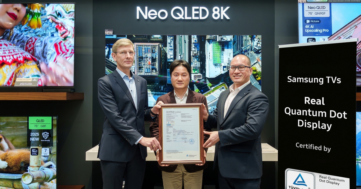 TV QLED của Samsung đạt chứng nhận 'màn hình chấm lượng tử đích thực' từ TÜV Rheinland
