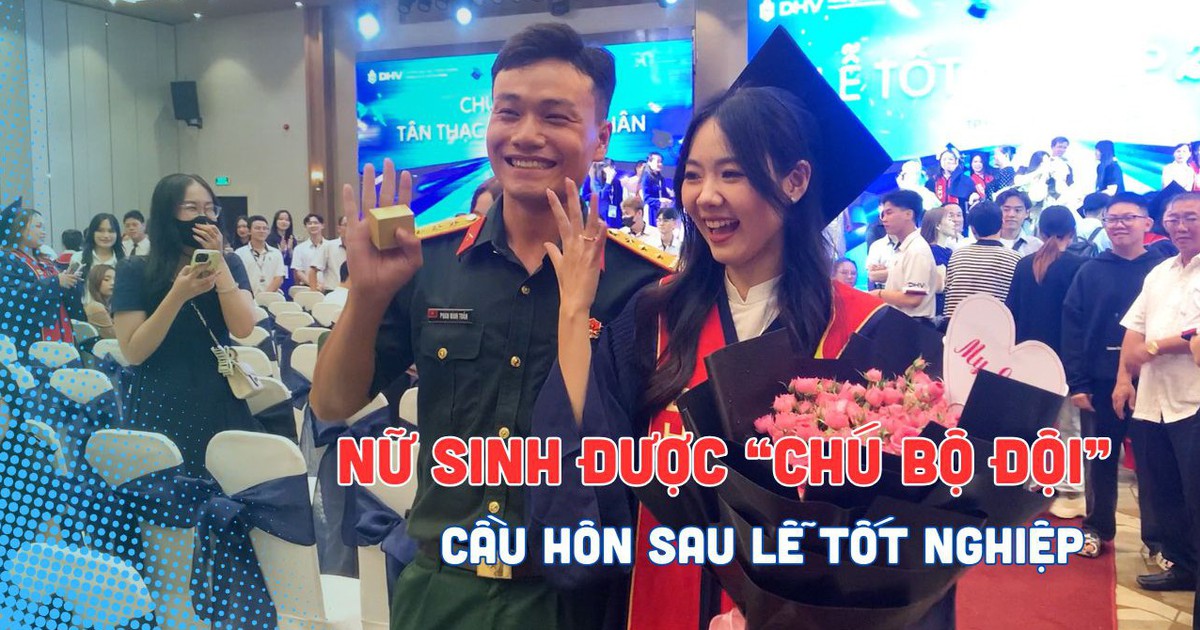 Nữ sinh viên được ‘chú bộ đội’ cầu hôn ngay sau lễ tốt nghiệp