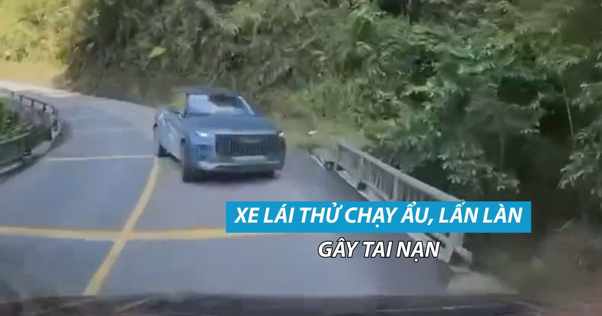 Xe lái thử của hãng ô tô Trung Quốc lấn làn, gây tai nạn tại Cao Bằng