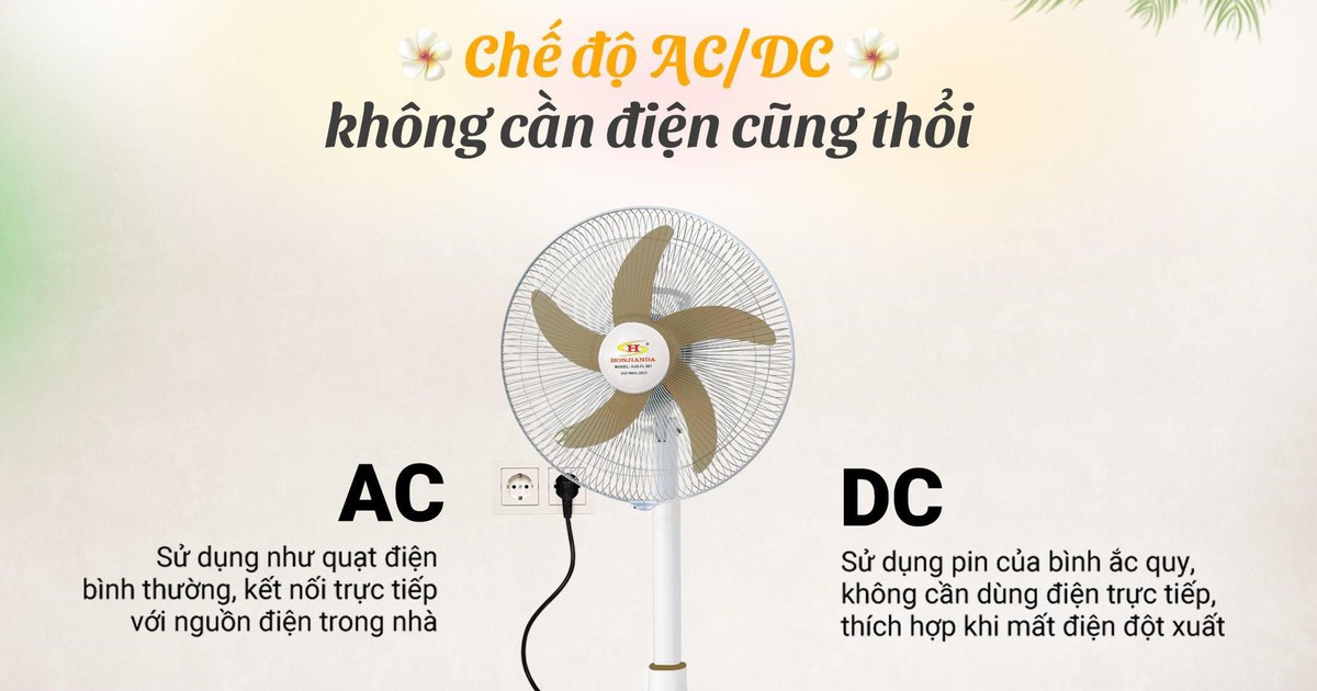 Quạt tích điện HONJIANDA giải pháp làm mát hiệu quả, tiết kiệm cho mùa hè nóng bức
