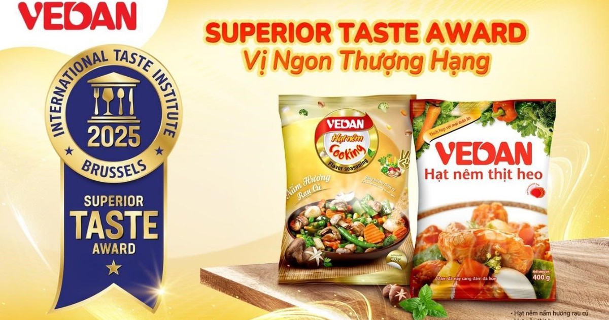 Hai sản phẩm hạt nêm Vedan được trao tặng danh hiệu ‘Vị ngon thượng hạng 2025’