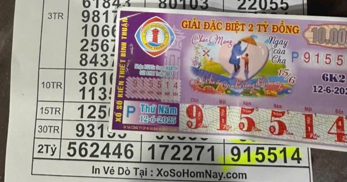 Xổ số miền Nam 12.6: Nam công nhân Bến Tre mua giúp cụ bà, trúng độc đắc