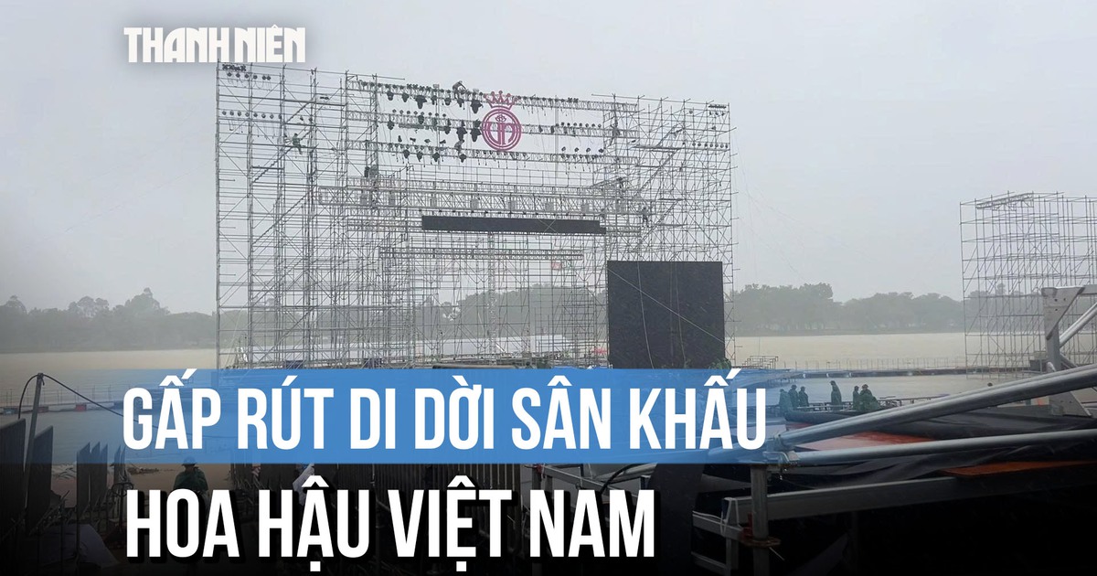 Nước sông Hương dâng cao, sân khấu chung kết Hoa hậu Việt Nam phải di dời trước 'giờ G'