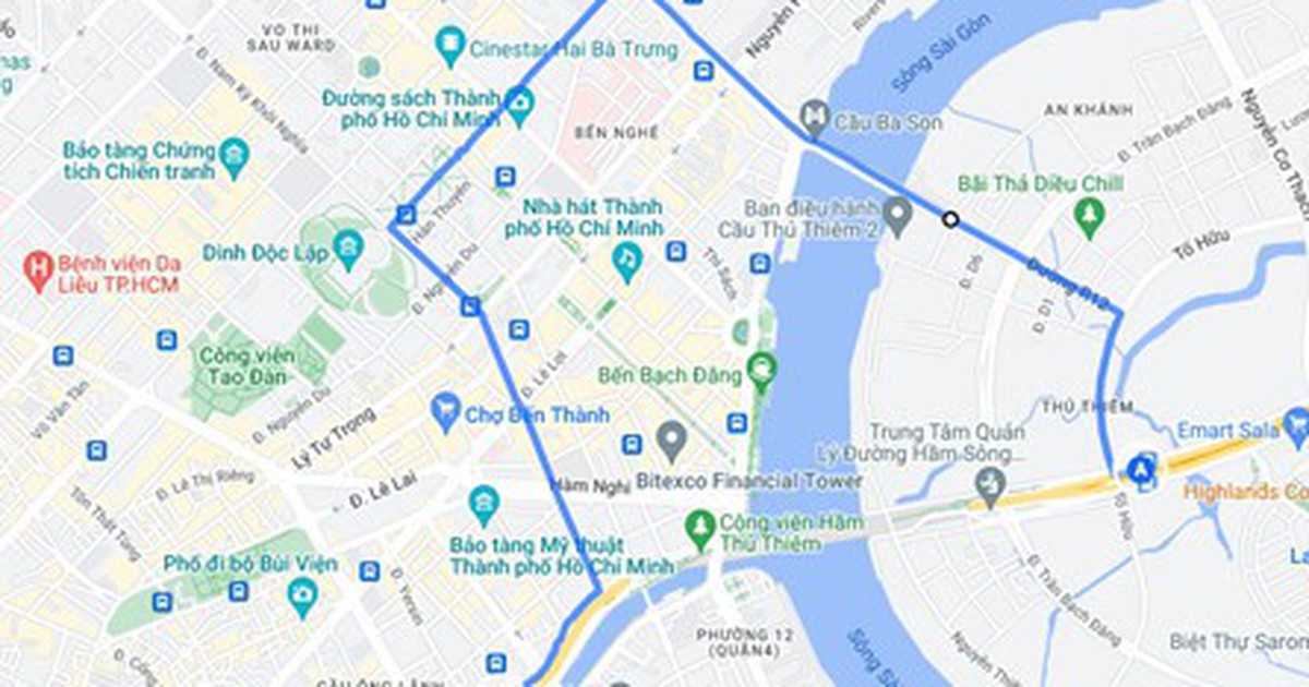 CSGT cấm xe lưu thông qua đường hầm sông Sài Gòn