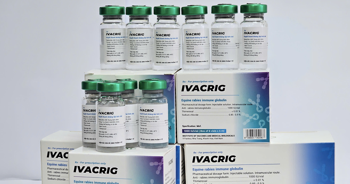 IVACRIG: Huyết thanh kháng dại tinh sạch, an toàn hơn, hiệu quả hơn