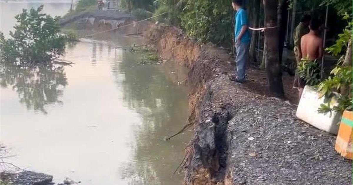 TP.HCM: Sạt lở bờ đê ở xã Bình Mỹ, hỗ trợ dân di dời tài sản