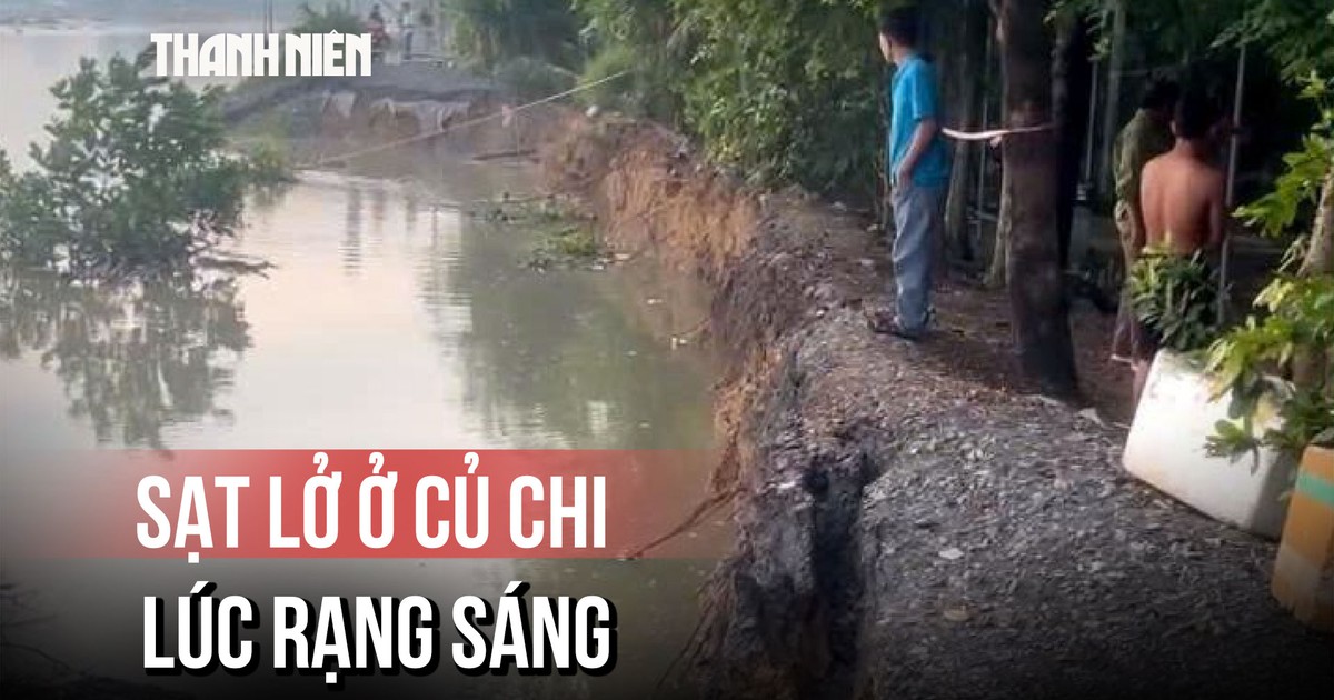 Sạt lở bờ đê bao sông Sài Gòn lúc rạng sáng, 4 hộ dân thoát nguy