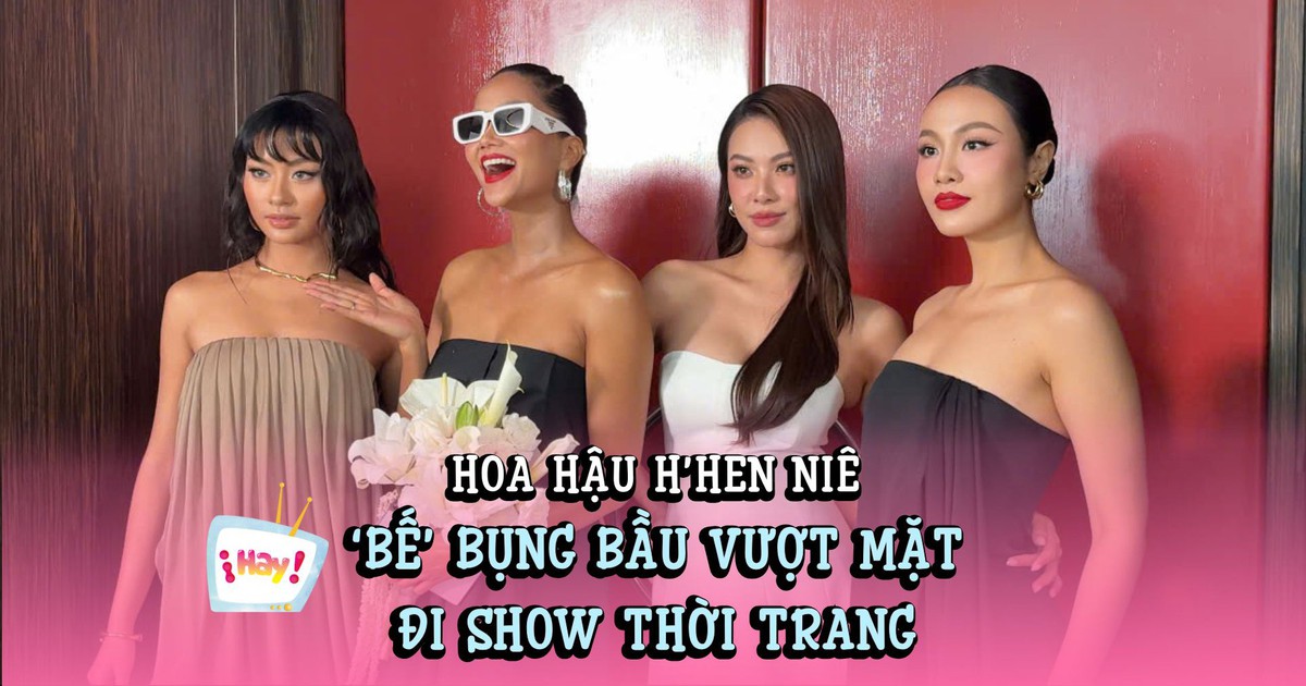 Hoa hậu H’Hen Niê ‘bế’ bụng bầu vượt mặt đi show thời trang