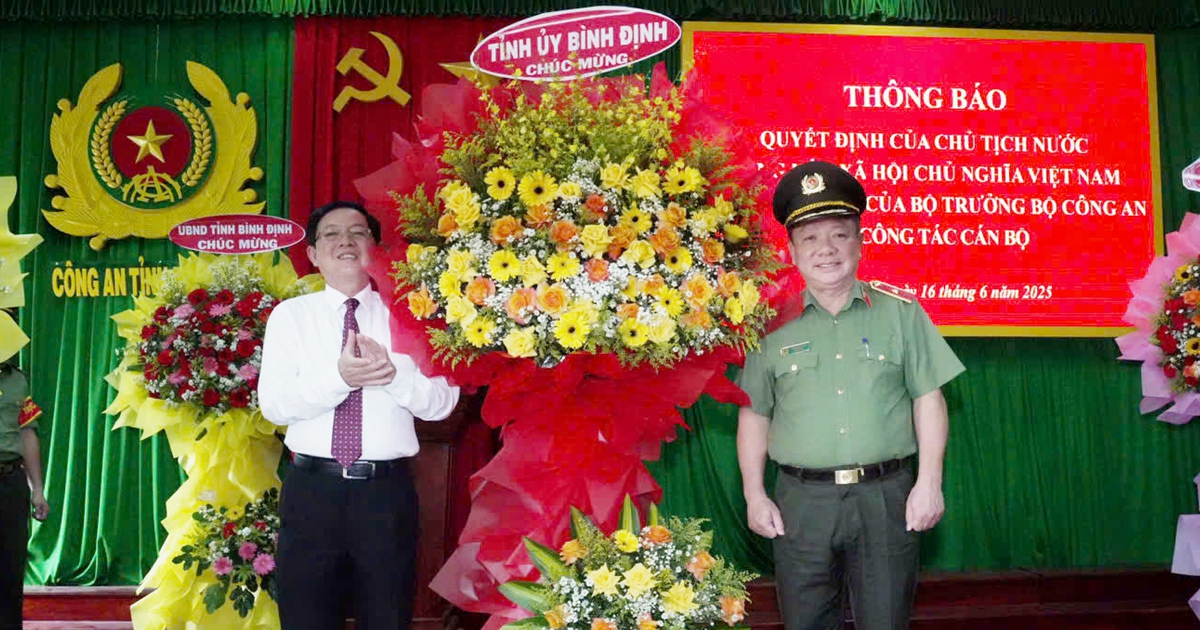 Giám đốc Công an tỉnh Bình Định được thăng hàm thiếu tướng