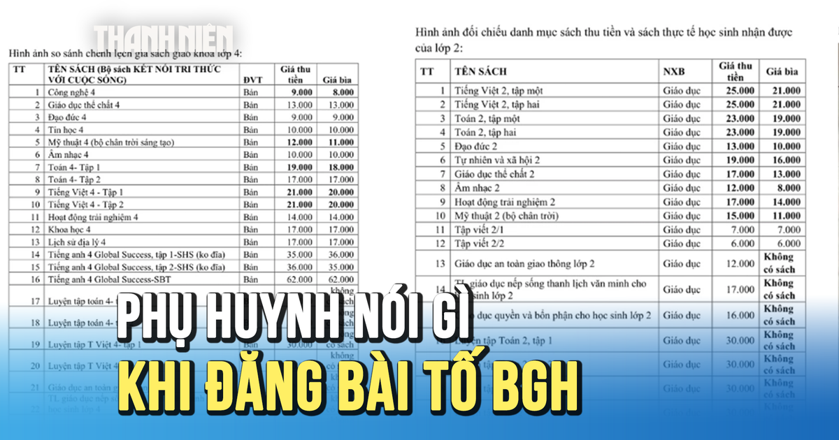 Phụ huynh nói gì khi đăng bài tố trường 'biển thủ' tiền sách giáo khoa?