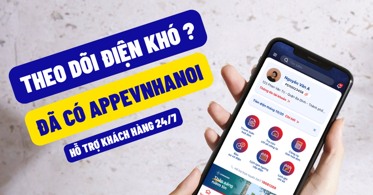 Hóa giải nỗi lo hóa đơn điện với App EVNHANOI