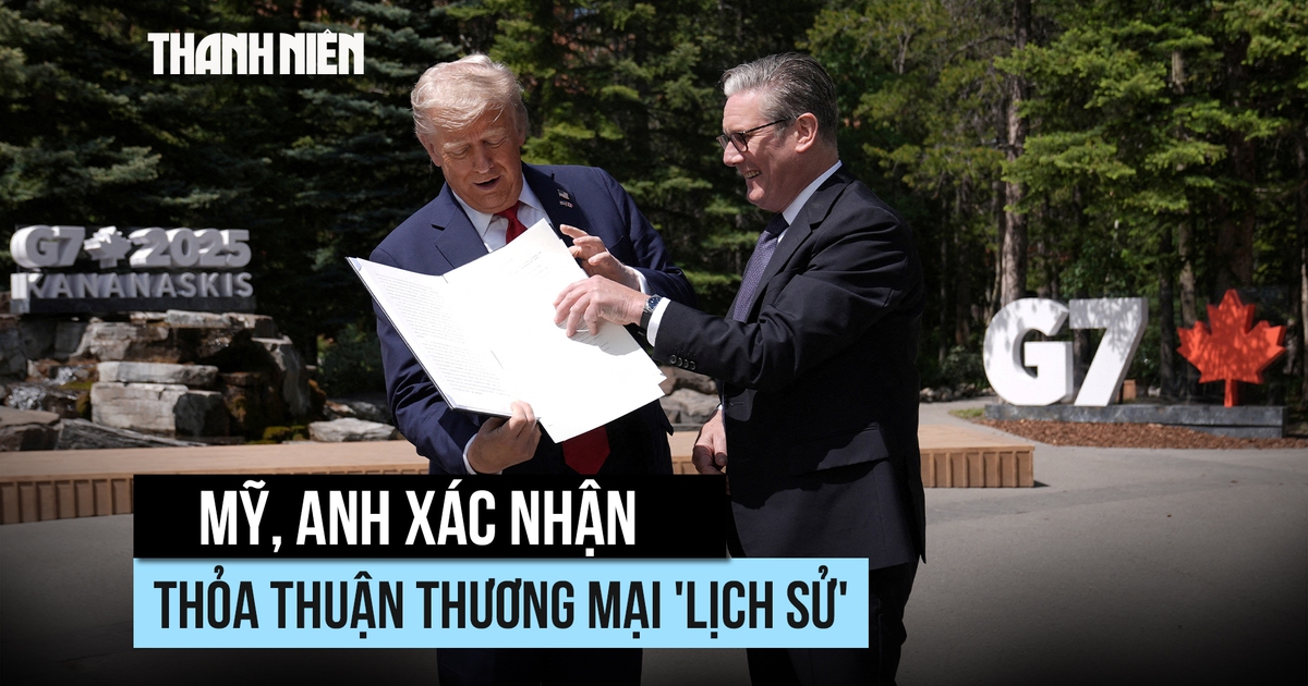 Ông Trump gặp sự cố khi công bố thỏa thuận thương mại 'lịch sử' Mỹ - Anh