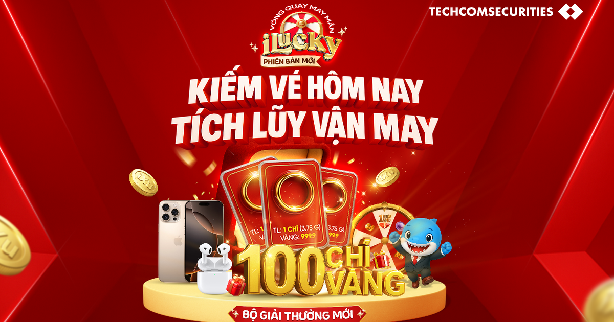 TCBS tung ưu đãi lớn: Tặng 100 chỉ vàng nhẫn cùng hàng triệu phần quà hấp dẫn