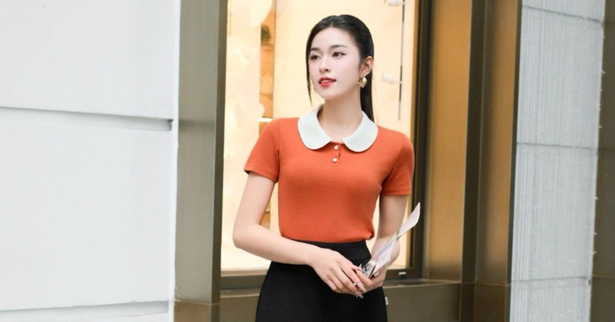 Thanh lịch và nữ tính với áo cổ sen