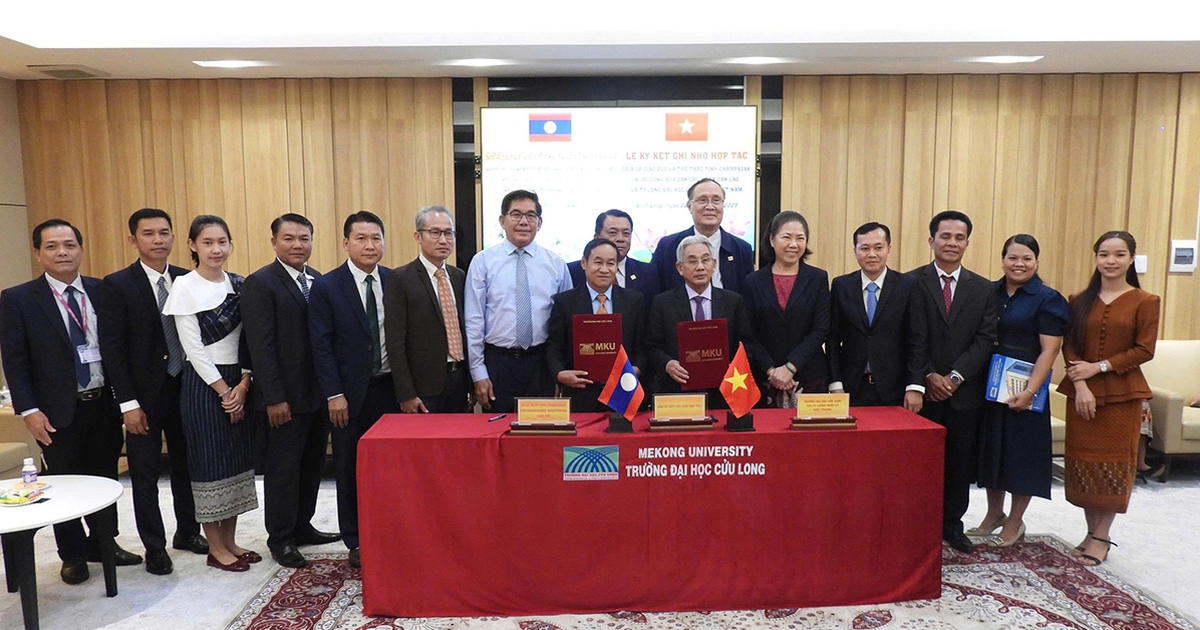 Trường ĐH Cửu Long tăng cường hợp tác đào tạo nhân lực cho nước bạn Lào