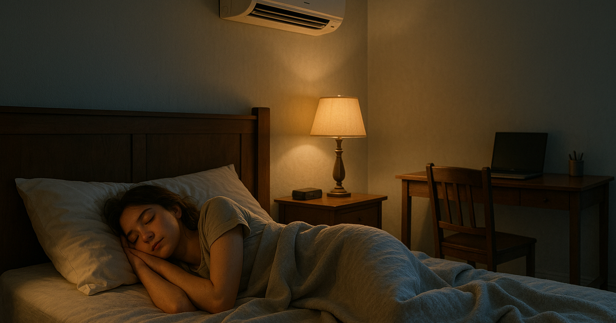 Cách ngủ máy lạnh mà không bị đau họng