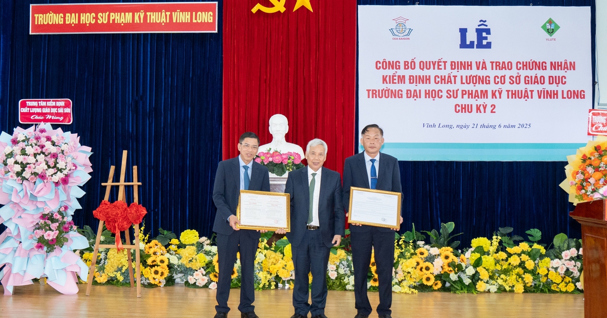 Trường ĐH Sư phạm kỹ thuật Vĩnh Long đạt chuẩn kiểm định chất lượng chu kỳ 2