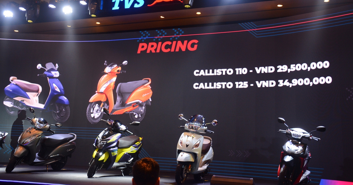 Khó cạnh tranh Honda Lead, xe tay ga TVS Callisto 125 giảm giá gần chục triệu đồng