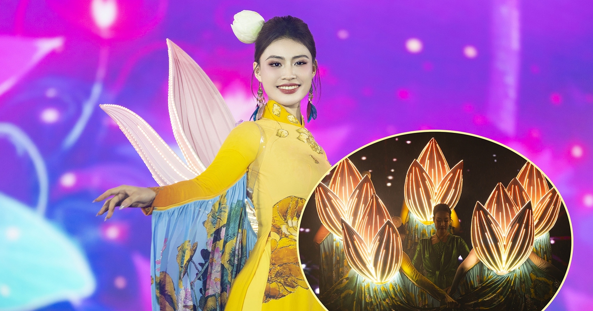 Hoa hậu Di sản Áo dài Việt Nam khoe sắc với thiết kế độc đáo dưới mưa