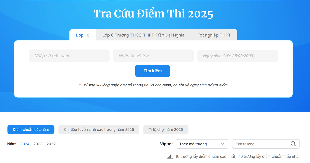 Tra cứu điểm thi trên Thanh Niên Online: Nhiều thông tin tiện ích cho bạn đọc
